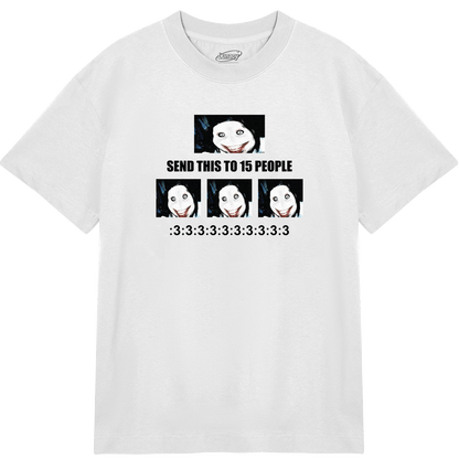 jeff the killer original - tshirt white boxy y2k fit - lunacy