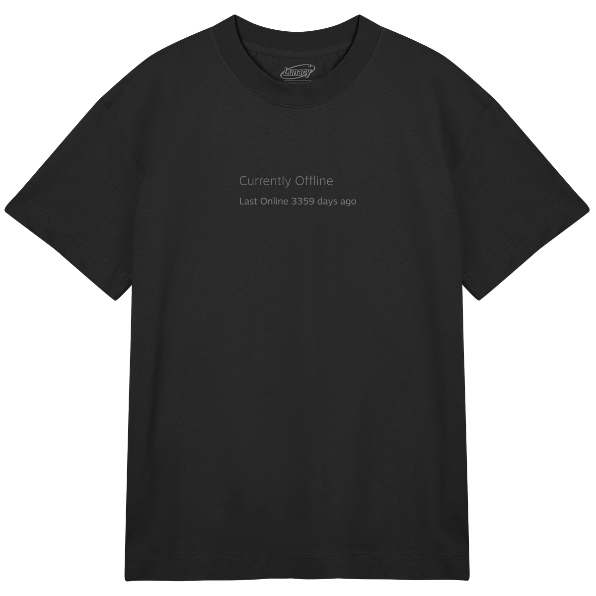 steam currently offline last online 3359 days ago original | tshirt black boxy y2k fit - lunacy