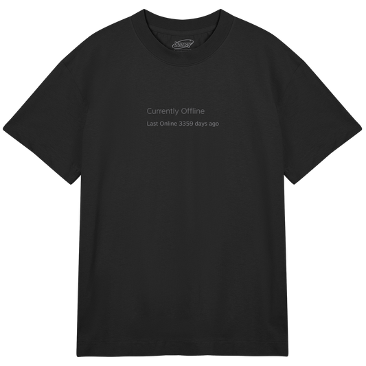 steam currently offline last online 3359 days ago original | tshirt black boxy y2k fit - lunacy